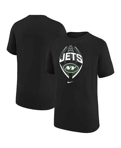 Nike Big Boys and Girls Black New York Jets Icon Legend T-Shirt