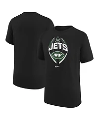 Nike Big Boys and Girls Black New York Jets Icon Legend T-Shirt