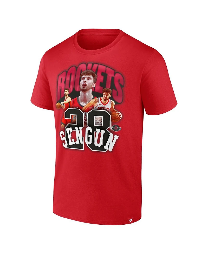 Fanatics Men's Alperen Sengun Red Houston Rockets Notorious 4.0 T-Shirt