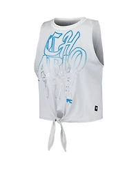 The Wild Collective Women's White Charlotte Fc Twist-Tie Tank Top