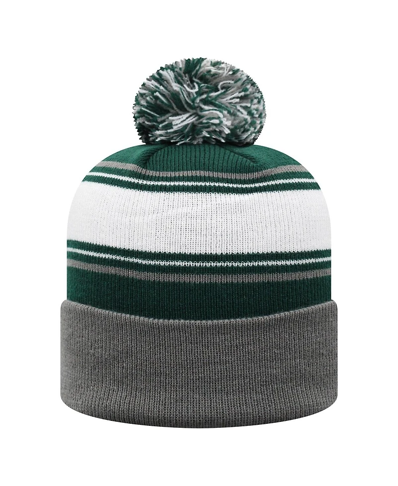 Top of the World Men's Green Michigan State Spartans Ambient Cuffed with Pom Knit Hat