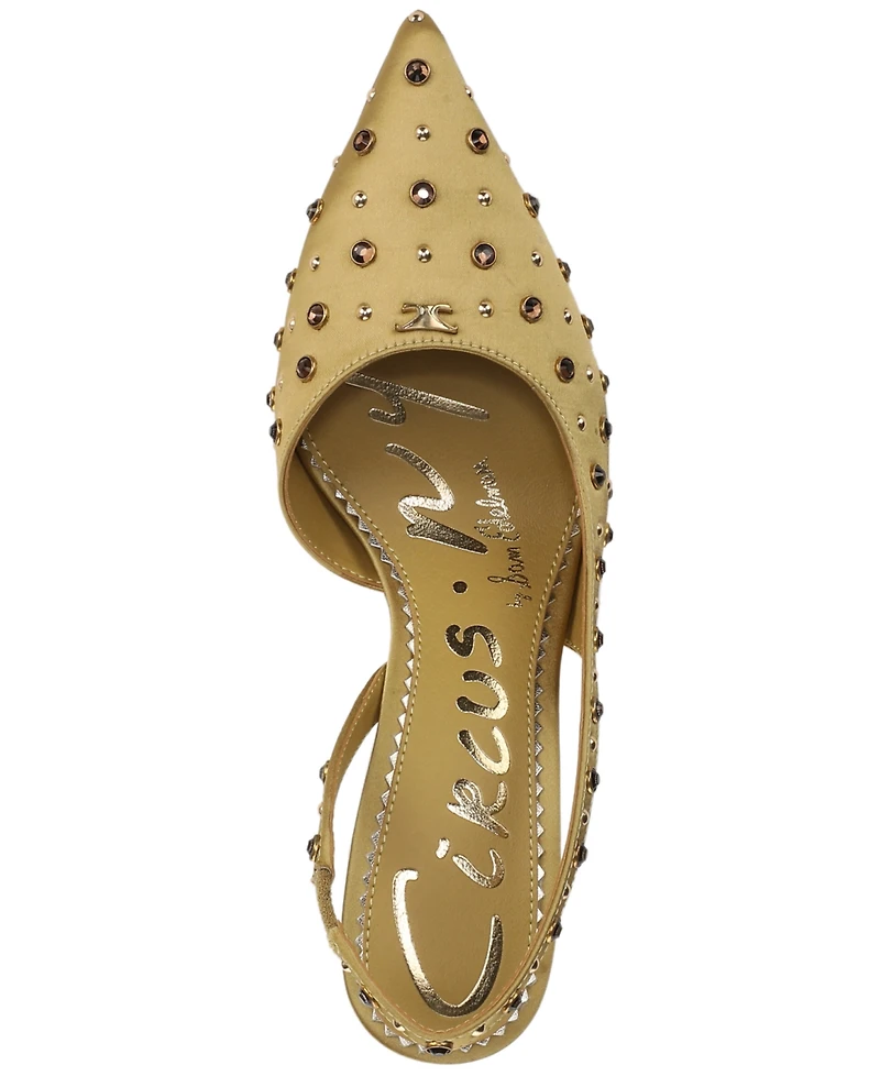 Circus Ny by Sam Edelman Women's Tallie Rhinestone Pointed-Toe Asymmetrical Pumps