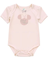 Disney Baby Girls 3-Pack Minnie Mouse Short Sleeve Bodysuit