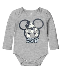 Disney Baby Boys 3-Piece Mickey Mouse Bodysuit, Pants and Hat Set