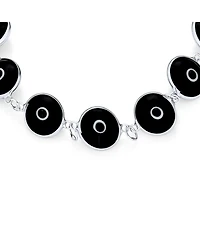 Bling Jewelry Multicolor Evil Eye Strand Bracelet Sterling Silver