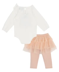 Rare Editions Baby Girls 2-Piece Bodysuit Tutu and Leggings Set