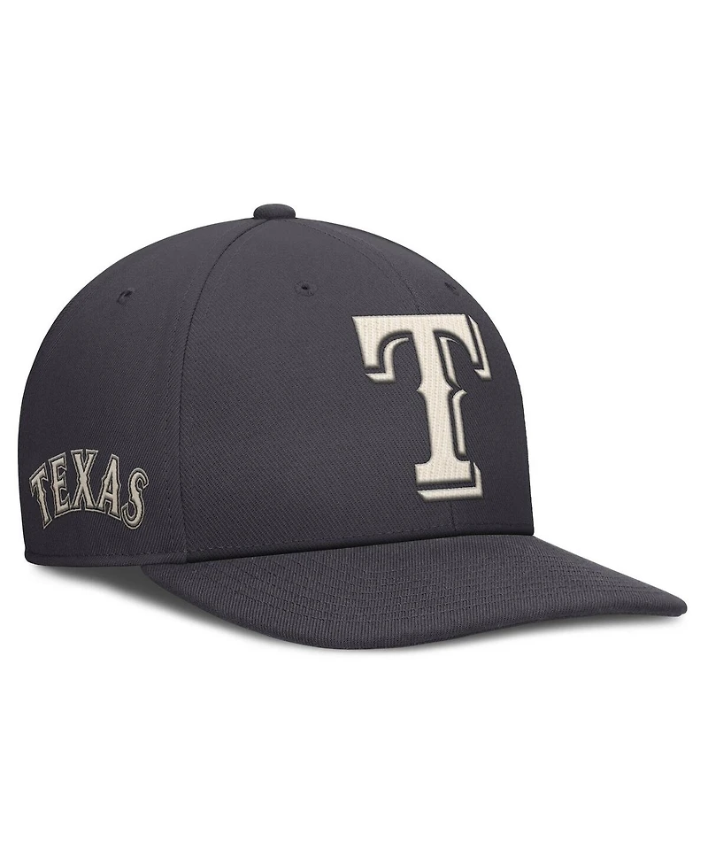 Nike Men's Anthracite Texas Rangers Statement Pro Snapback Hat