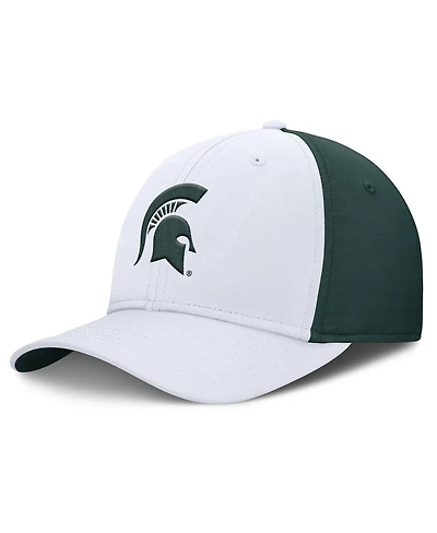 Nike Men's White/Green Michigan State Spartans 2025 Sideline Rise Local Performance Flex Hat