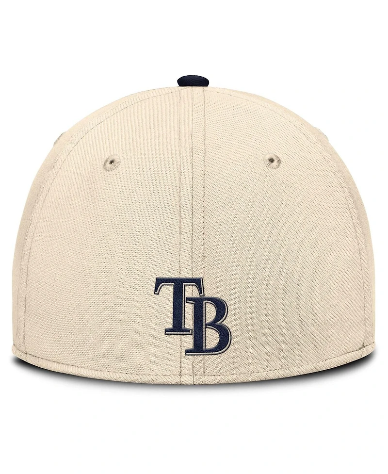 Nike Men's Natural/Navy Tampa Bay Rays Statement Rise Performance Flex Hat