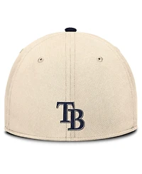 Nike Men's Natural/Navy Tampa Bay Rays Statement Rise Performance Flex Hat