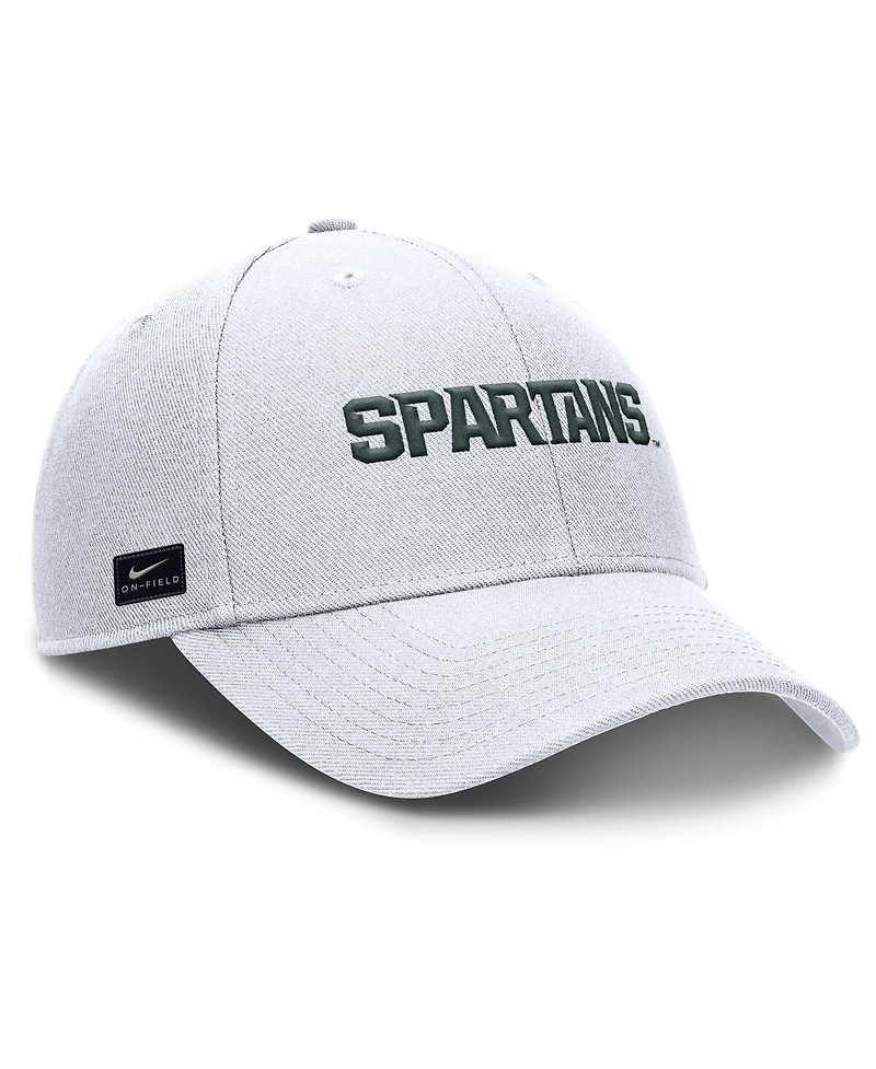 Nike Men's White Michigan State Spartans 2025 On-Field Rise Performance Adjustable Hat