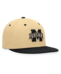 Fanatics Men's Khaki/Black Mississippi State Bulldogs Balance Fitted Hat