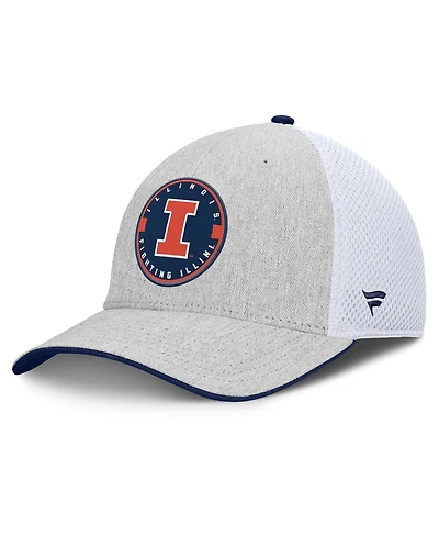 Fanatics Men's Heather Gray/White Illinois Fighting Illini Trigger Flex Hat