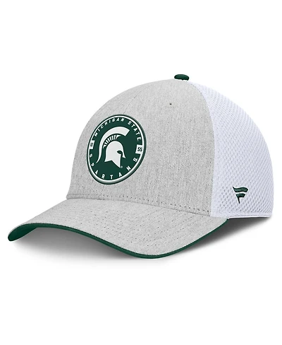 Fanatics Men's Heather Gray/White Michigan State Spartans Trigger Flex Hat