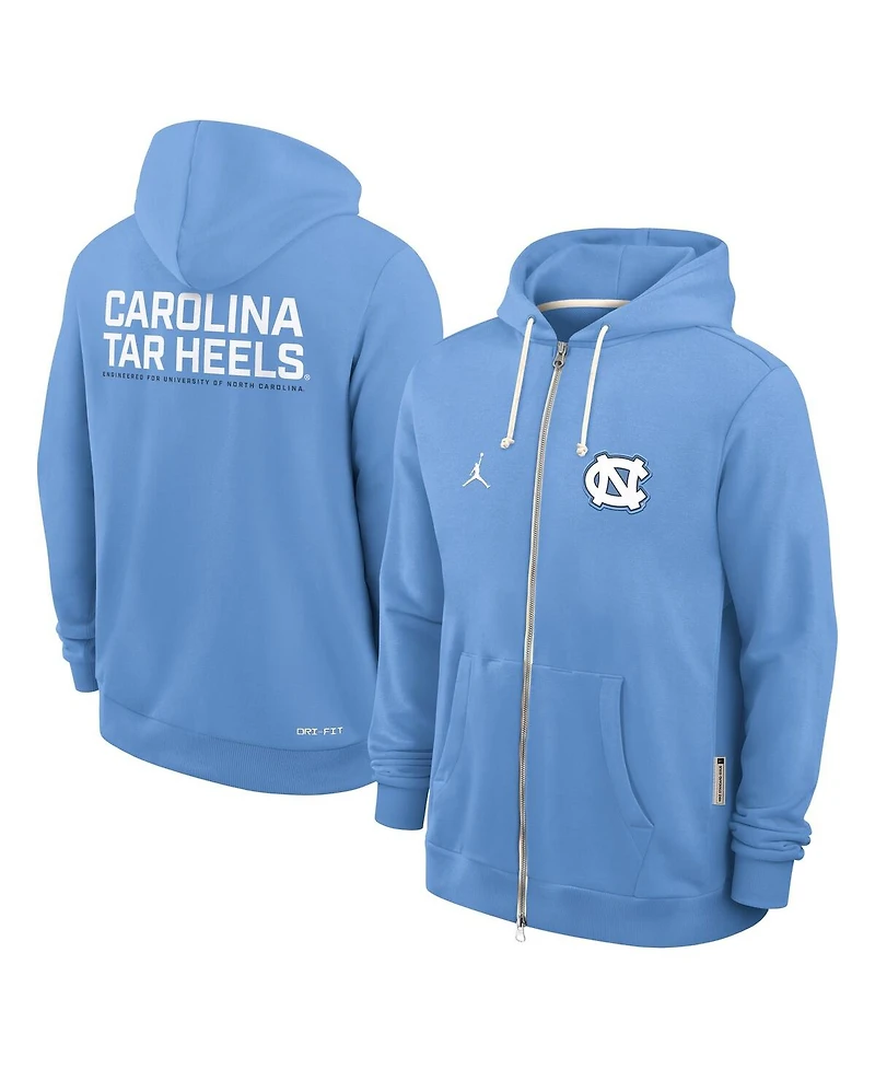 Jordan Men's Carolina Blue North Tar Heels 2025 Sideline Performance Full-Zip Hoodie