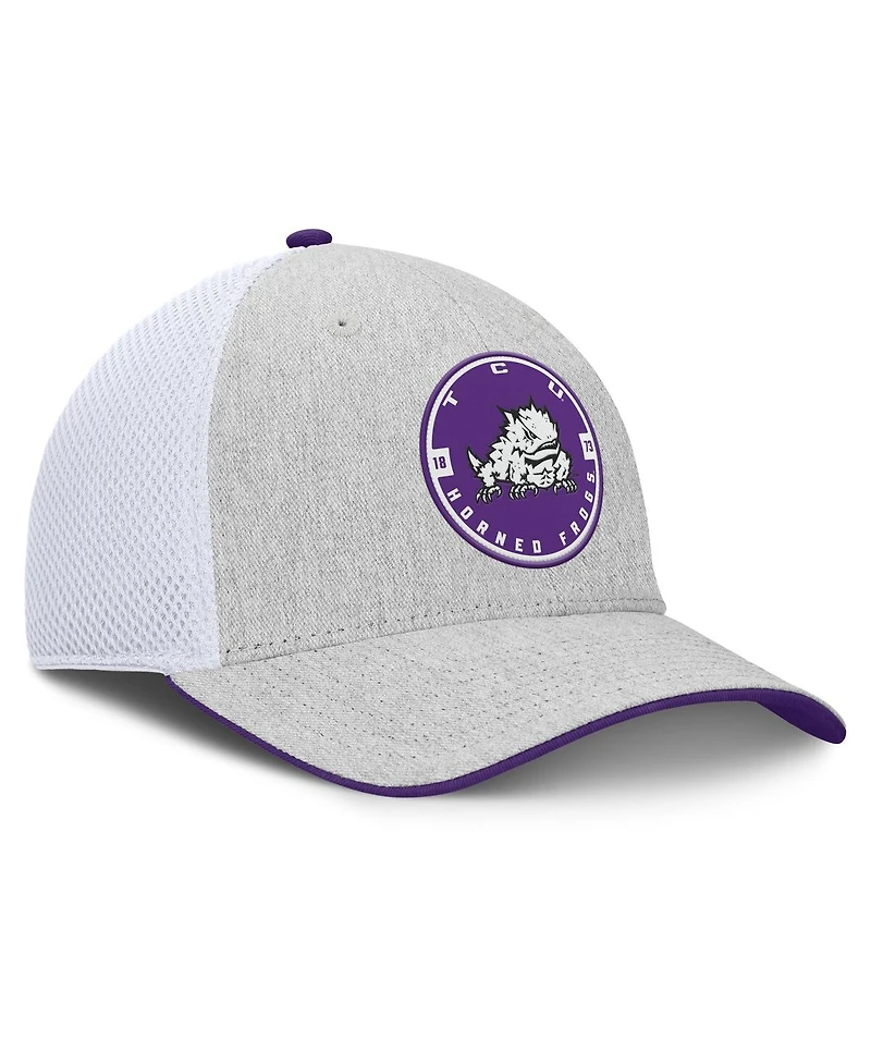 Fanatics Men's Heather Gray/White Tcu Horned Frogs Trigger Flex Hat