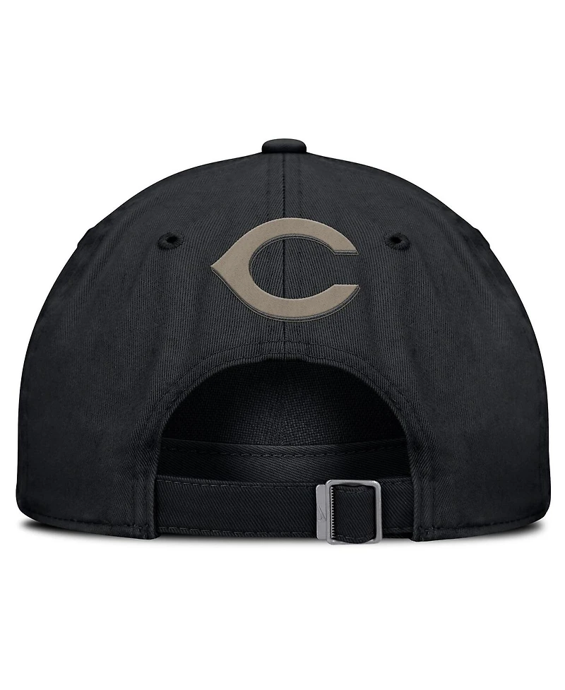 Nike Men's Black Cincinnati Reds Camo Pack Club Adjustable Hat