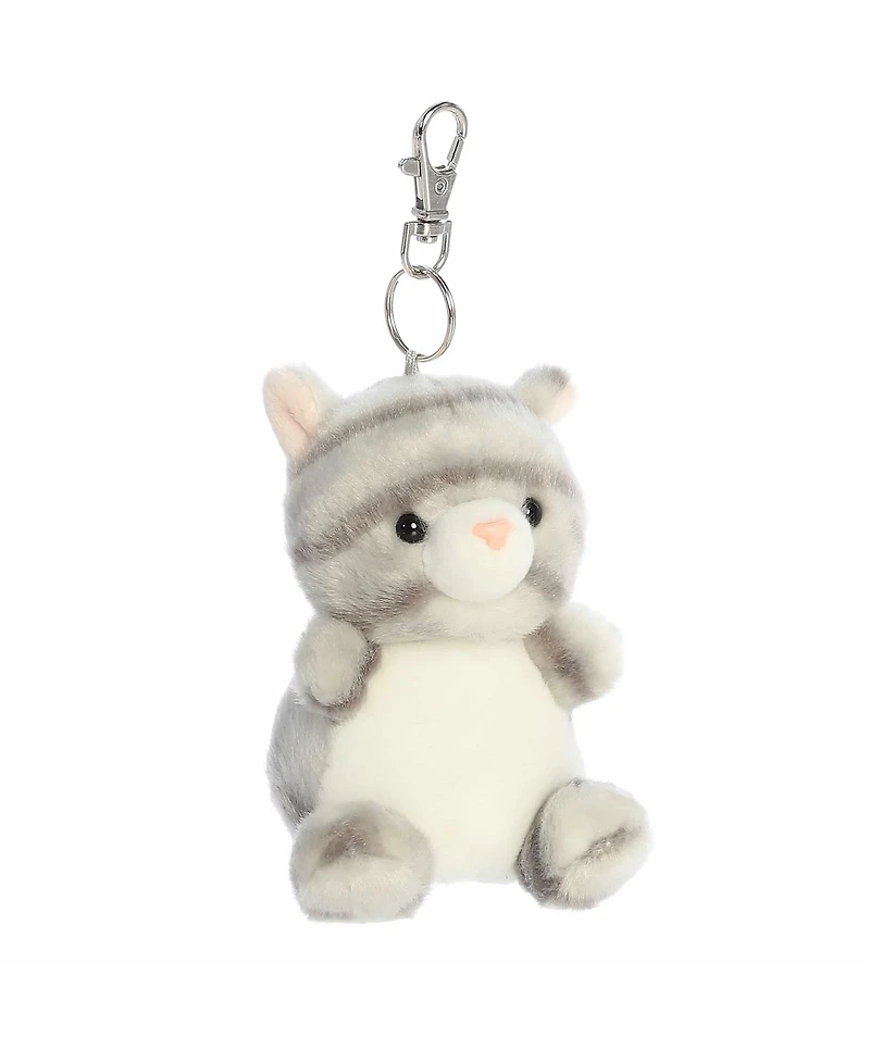 Aurora Mini Silver Kitty Palm Pals Adorable Clip-On Gray 4"