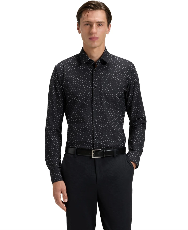 Boss by Hugo Men's Slim-Fit Performance-Stretch Jersey Dress Shirt