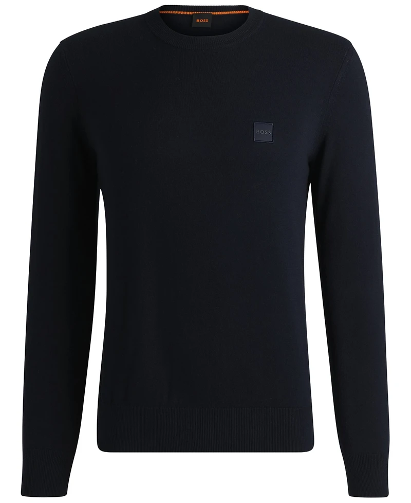 Boss by Hugo Men's Cotton-Cashmere Regular-Fit Sweater