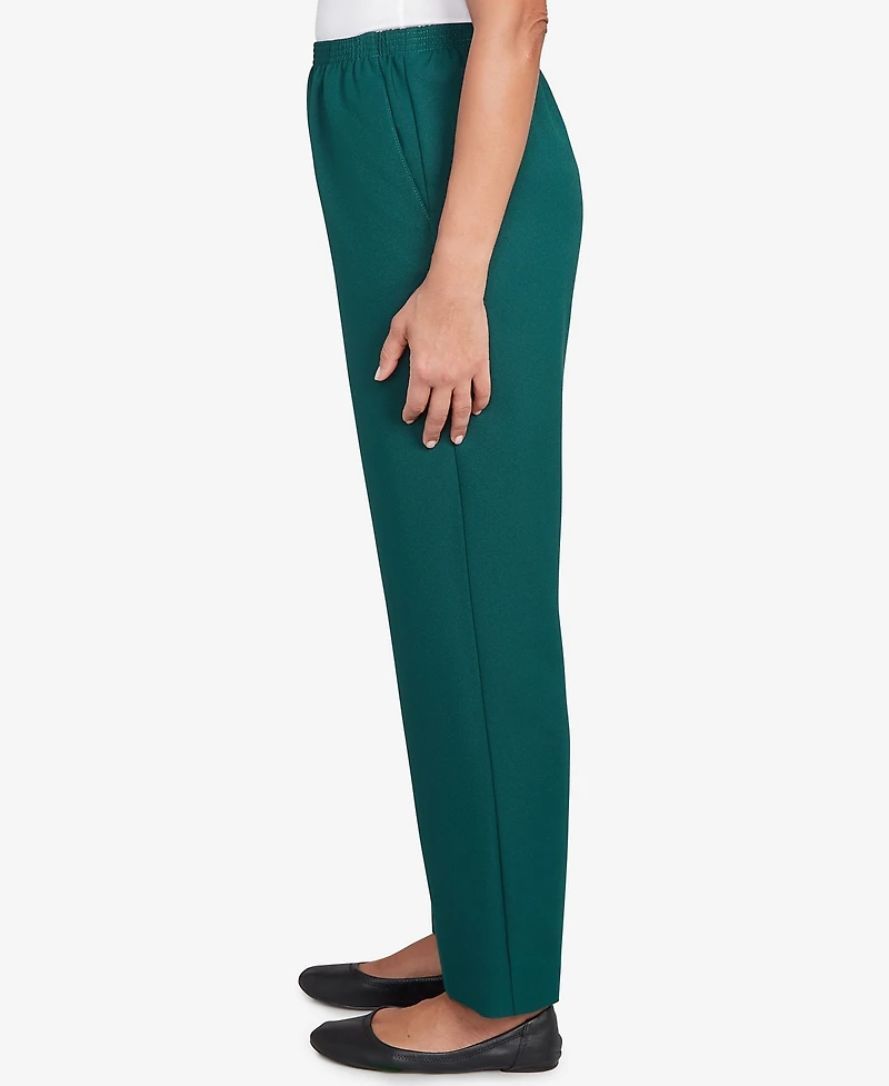Alfred Dunner Petite Classic Poly Accord Short Length Pants