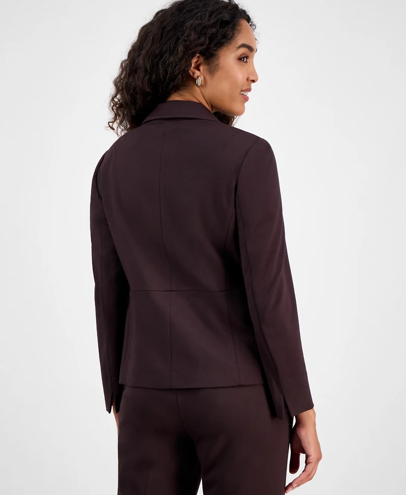 Kasper Compression One-Button Long-Sleeve Jacket, Regular & Petite