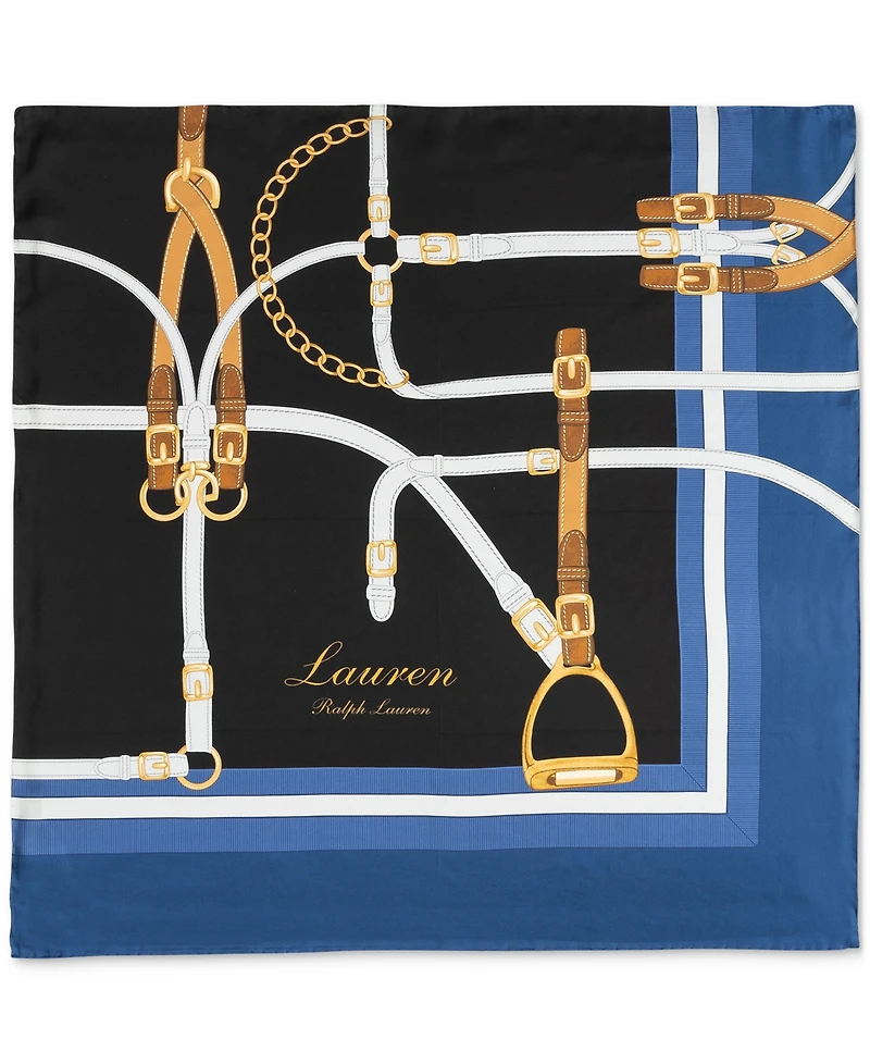 Lauren Ralph Lauren Modern Belting Square Silk Scarf