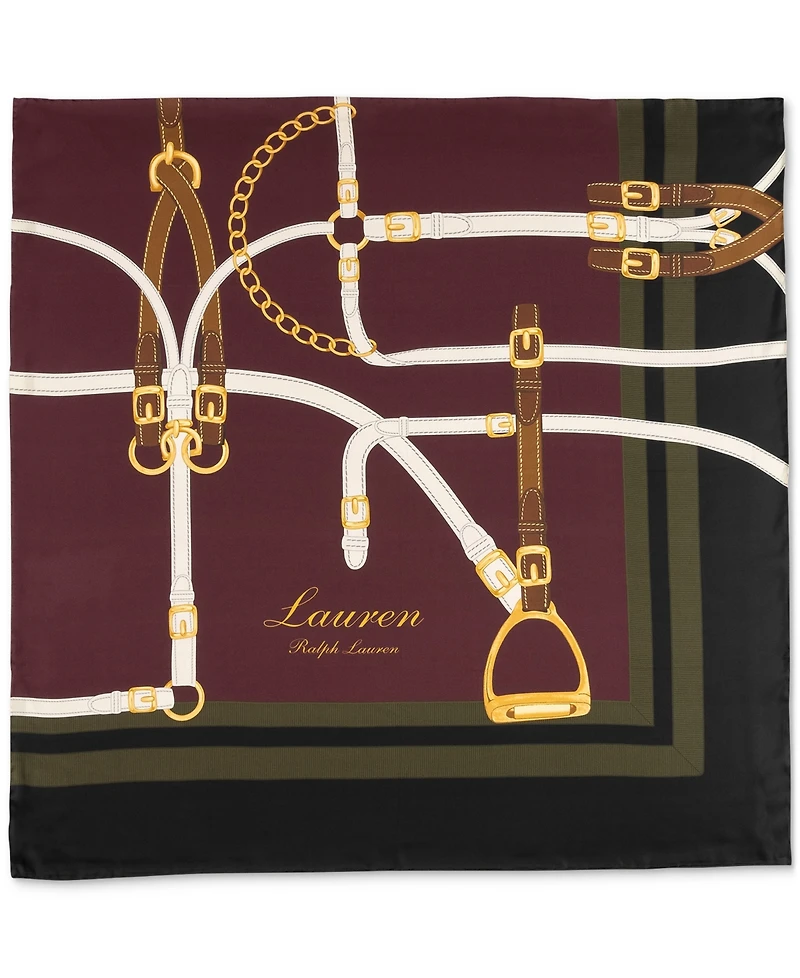 Lauren Ralph Lauren Modern Belting Square Silk Scarf