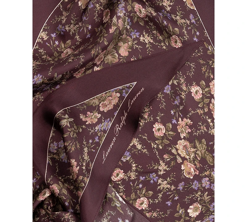 Lauren Ralph Lauren Floral Large Diamond Silk Scarf