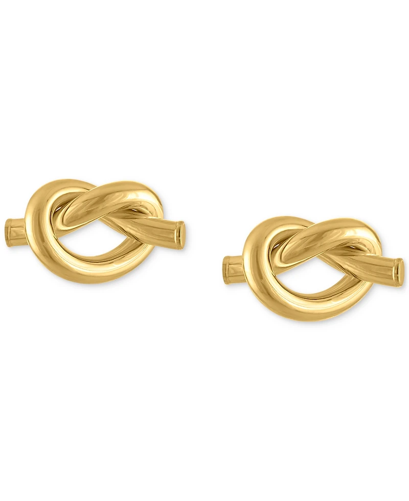 Polished Love Knot Stud Earrings in 10k Gold