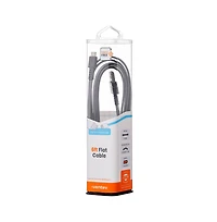 Ventev Flat Usb A to Micro Usb High Speed Tangle-Free 6 Foot Cable-Gray