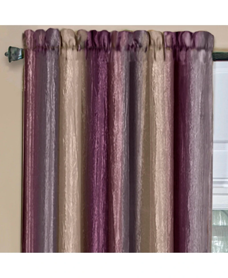 GoodGram Ombre Crushed Satin Sheer Single Window Curtains & Valances - 50 in. W x L