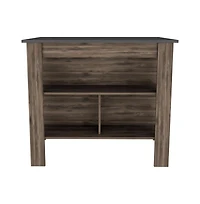 Slickblue Kitchen Island with 3 Open Storage Shelves, Freestanding Utility Table for Meal Prep