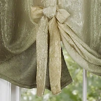 GoodGram Ombre Crushed Satin Sheer Single Window Curtains & Valances - 50 in. W x 63 L Tie Up Shade