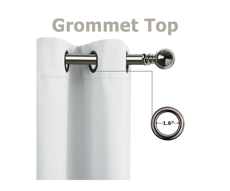 GoodGram 2 Pack: Hotel Thermal Grommet 100% Blackout Curtains - 52 in. W x 45 L, Monterey