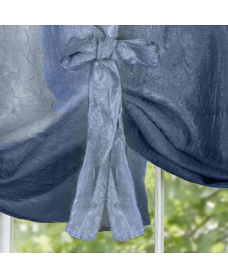 GoodGram Ombre Crushed Satin Sheer Single Window Curtains & Valances - 50 in. W x 63 L Tie Up Shade