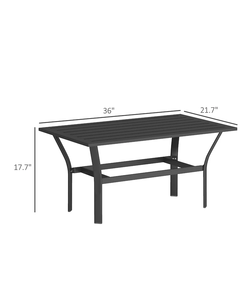 Outsunny Outdoor Table, All-Weather Patio