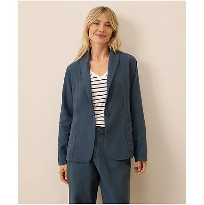 Pact Women's Organic Cotton Coastal Double Gauze Lined Easy Jacket