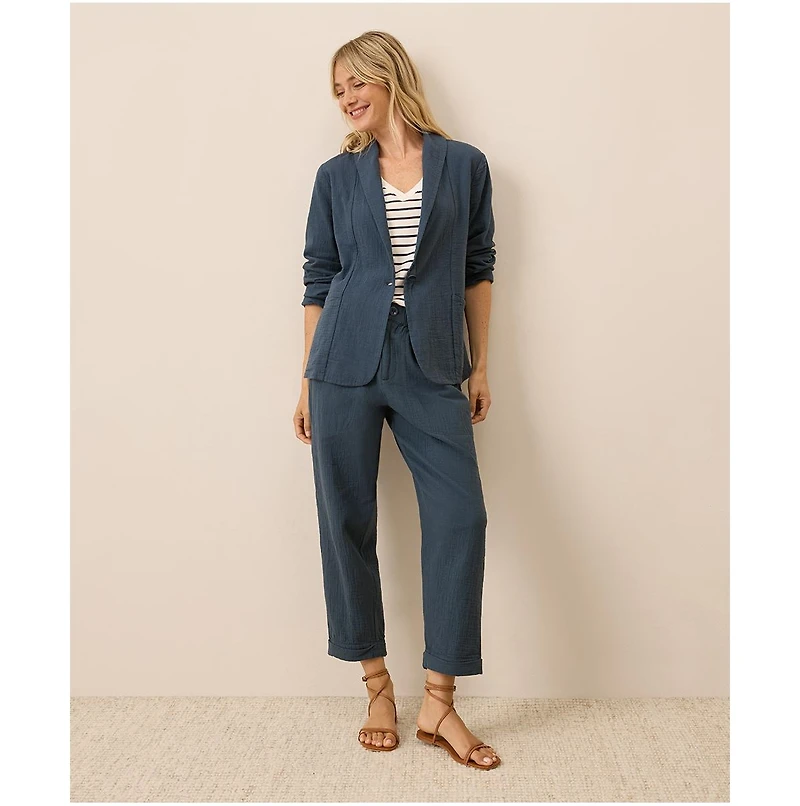 Pact Women's Organic Cotton Coastal Double Gauze Lined Easy Jacket