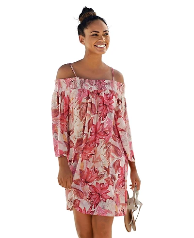 Lascana Women's Off The Shoulder Patterned Dress
