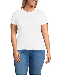 Lands' End Plus Short Sleeve Cooling Crew Neck T-Shirt