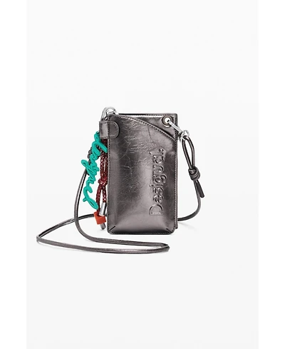 Desigual Women's Medium metallic 3D logo phone holder