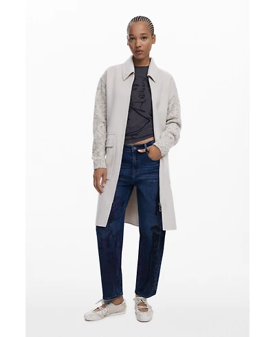 Desigual Women's Light combined cloth coat