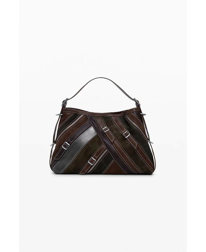 Desigual Women's Medium shoulder bag with stitching