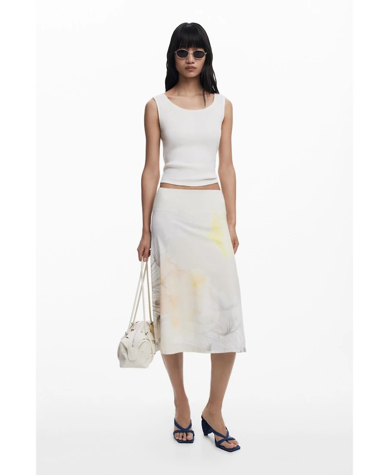 Desigual Women's Midi skirt with elastic waistband