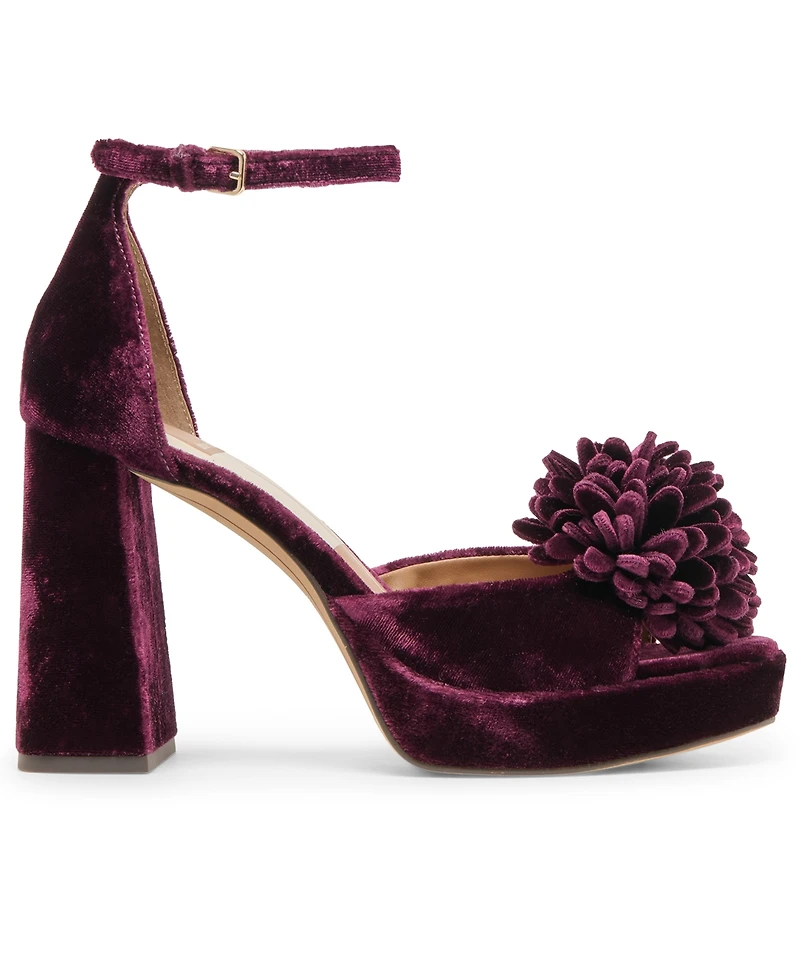 Dolce Vita Women's Perel Flower Two-Piece Platform High-Heel Dress Sandals