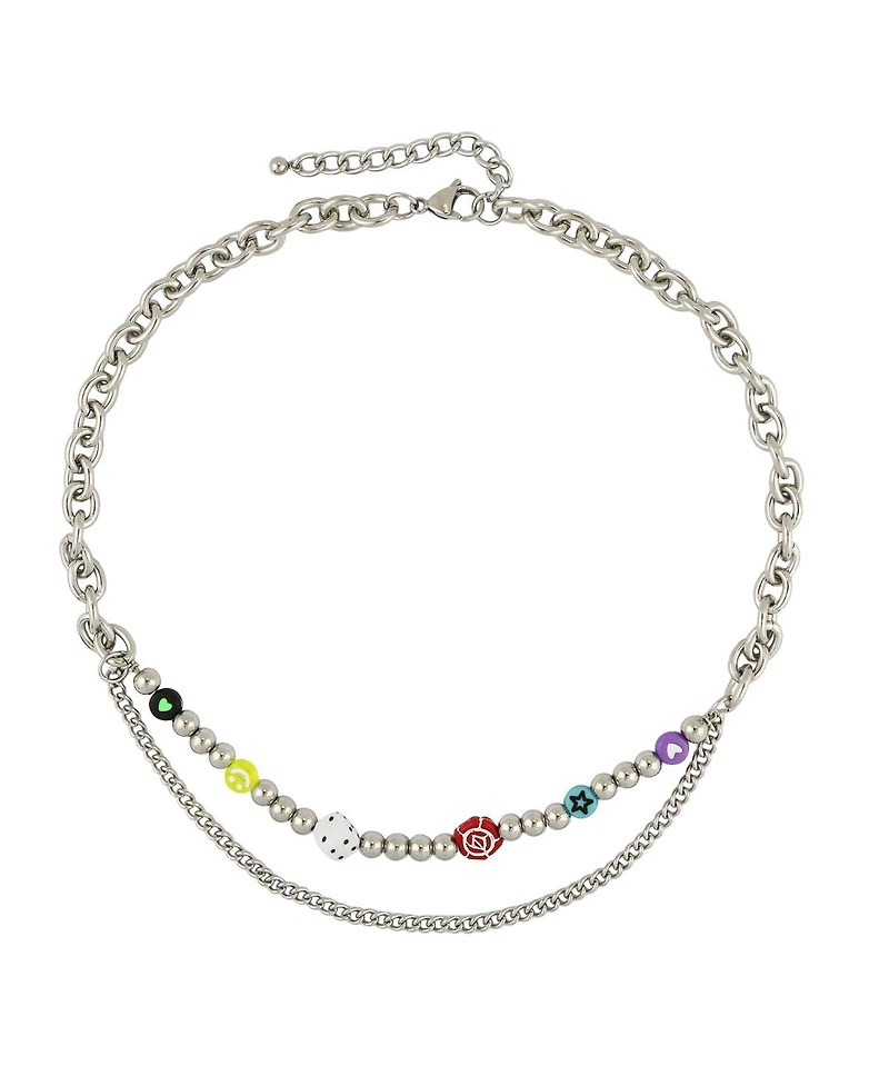 Rebl Jewelry Y2K Layered Charm Necklace