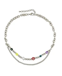 Rebl Jewelry Y2K Layered Charm Necklace