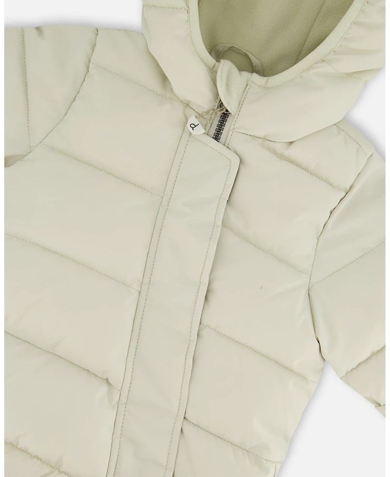 Deux par Baby Boys or Girls One-Piece Cloud Compressible Snowsuit Designed for Car Seat Off-White