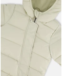 Deux par Baby Boys or Girls One-Piece Cloud Compressible Snowsuit Designed for Car Seat Off-White